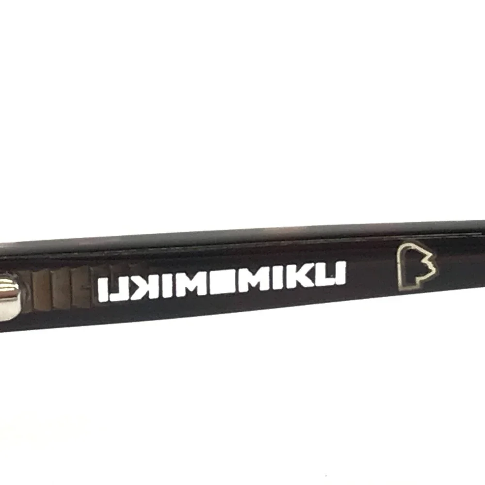 Mikli Eyeglasses Frames ML1217 C017 Purple Checkered Cat Eye Full Rim 54-15-140